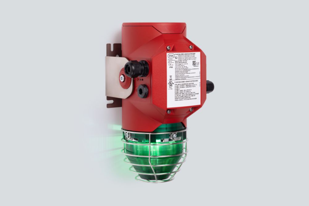 Ex Optisches Signalgerät mit Anschlussraum, LED / 5 J, ALU, Reihe FL60/3 - YODALEX 3 R. STAHL