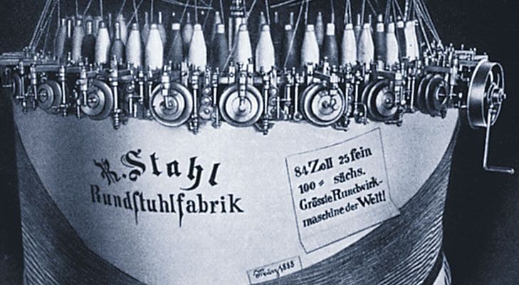 Ex Firmengeschichte größte Rundwirkmaschine R. STAHL Ex Firmengeschichte größte Rundwirkmaschine R. STAHL